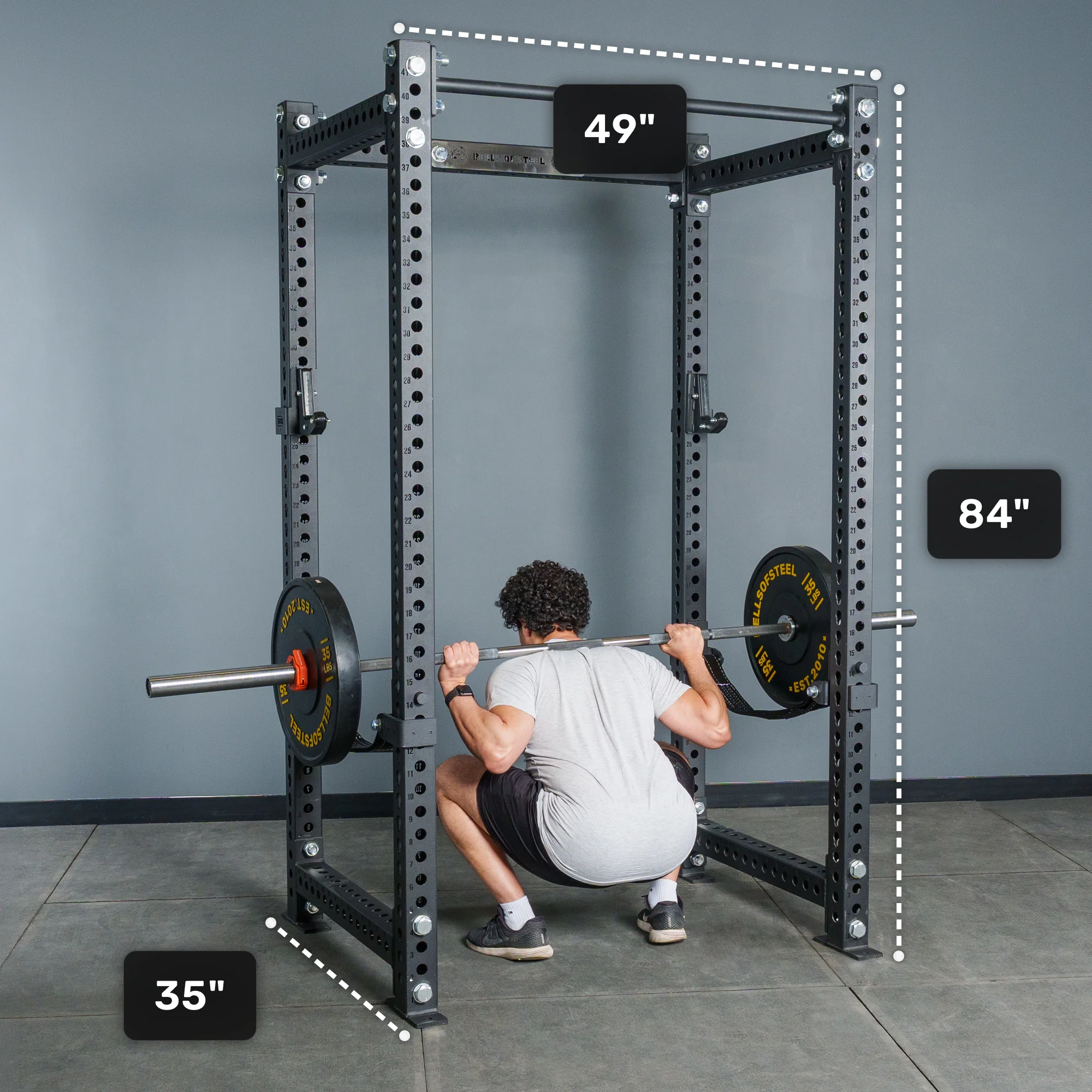 Manticore Four Post Power Rack - Prebuilt (3" x 3", 1" Holes) - Image 8