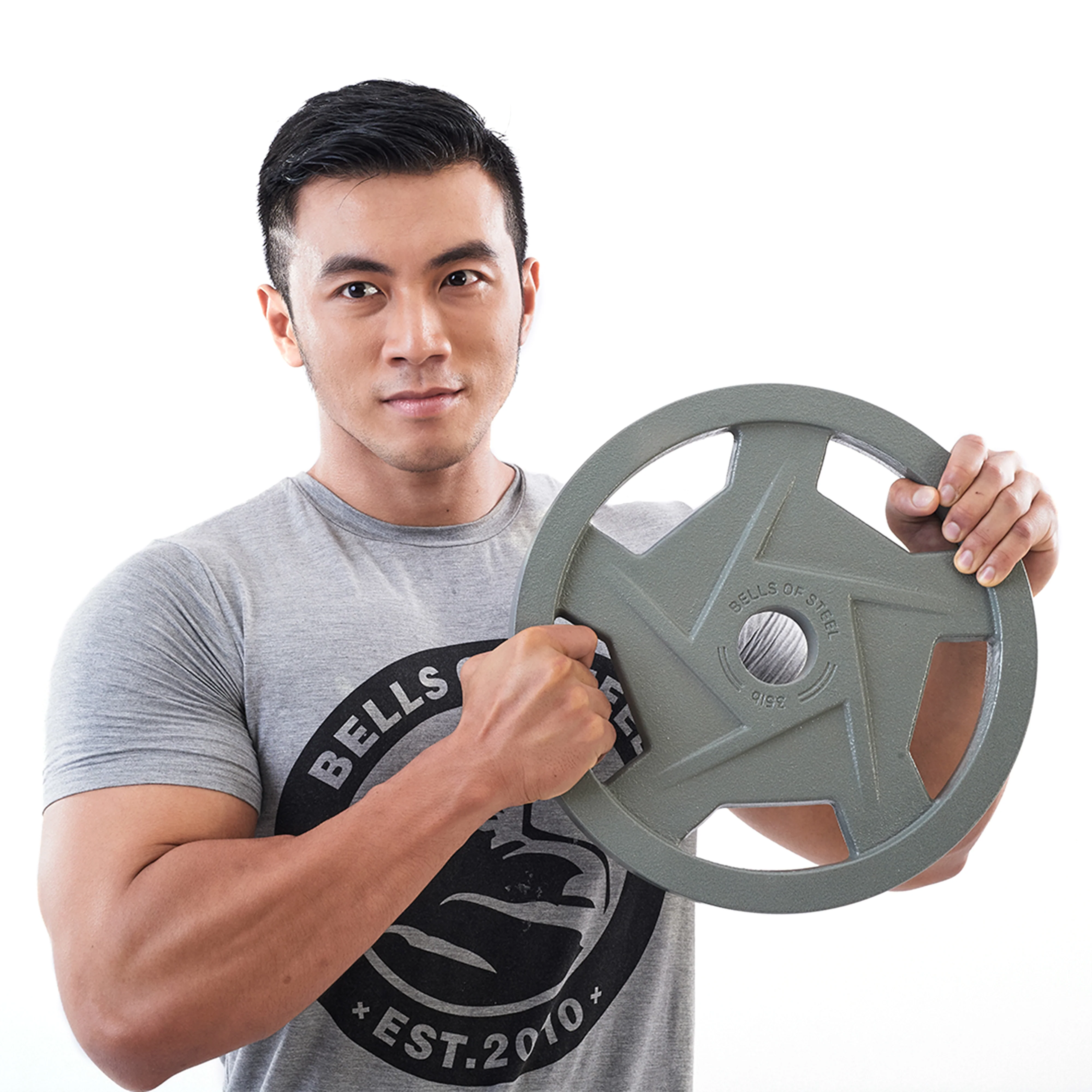 Gray Mighty Grip Olympic Weight Plates - Image 2