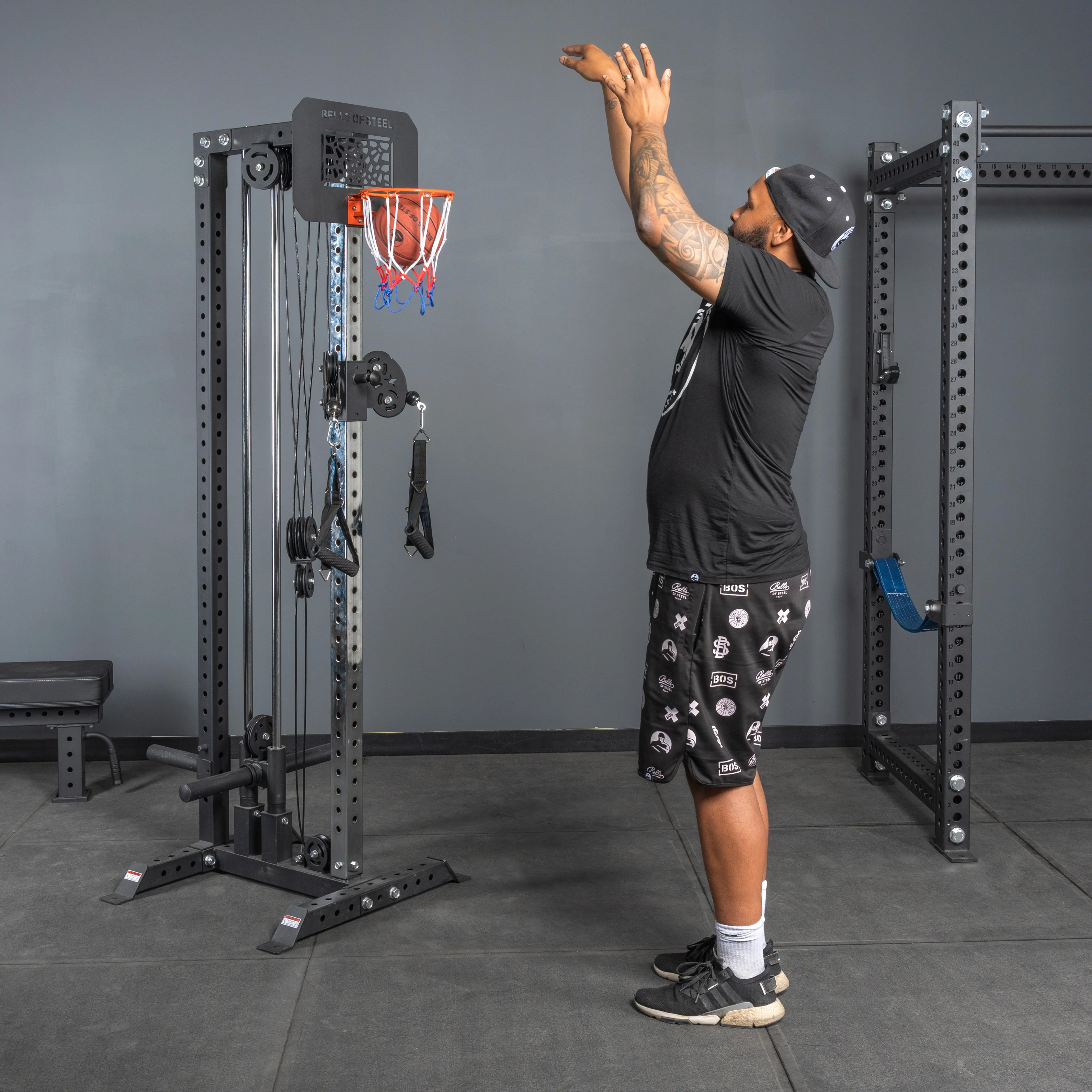 Rack Attached Basketball Hoop w/ Ball - Image 6